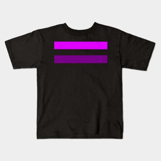 Purple Stripes Kids T-Shirt by MacSquiddles